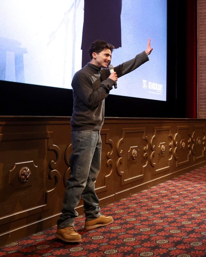 Timothée Chalamet red wing shoes